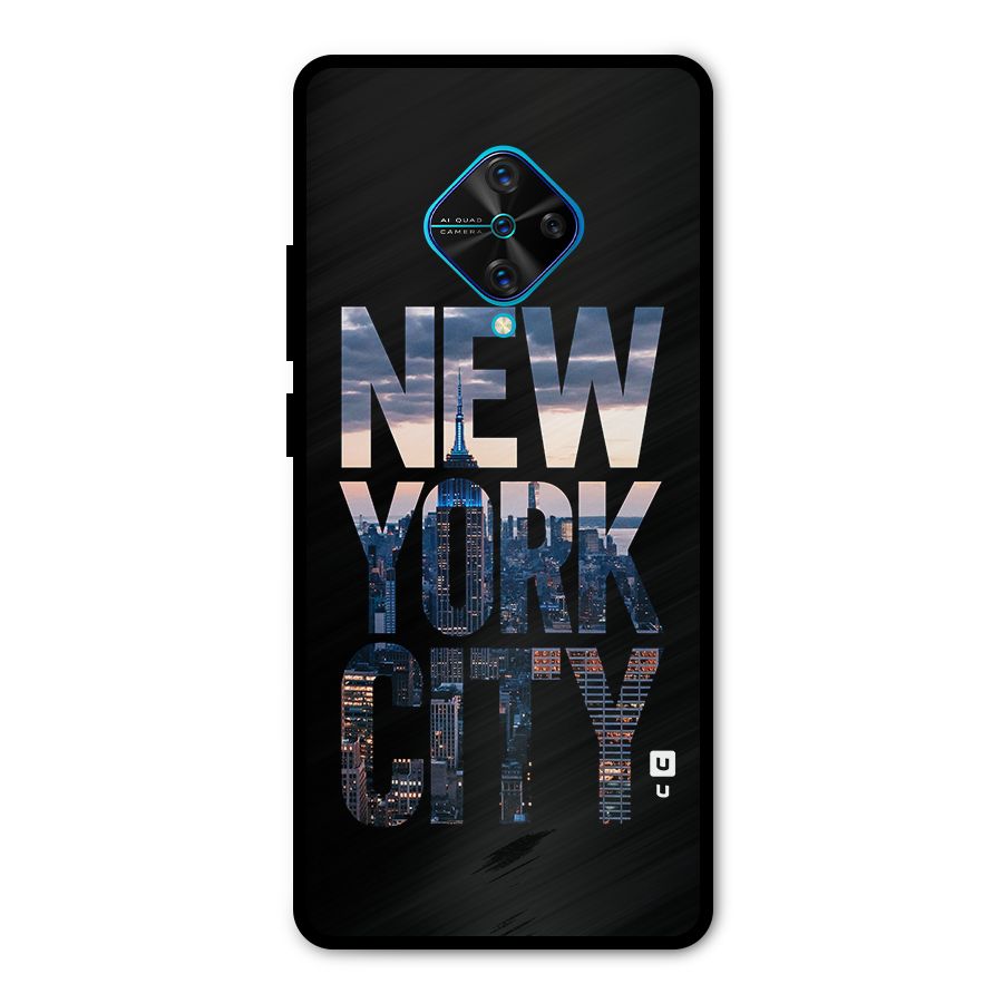 New York City Metal Back Case for Vivo S1 Pro