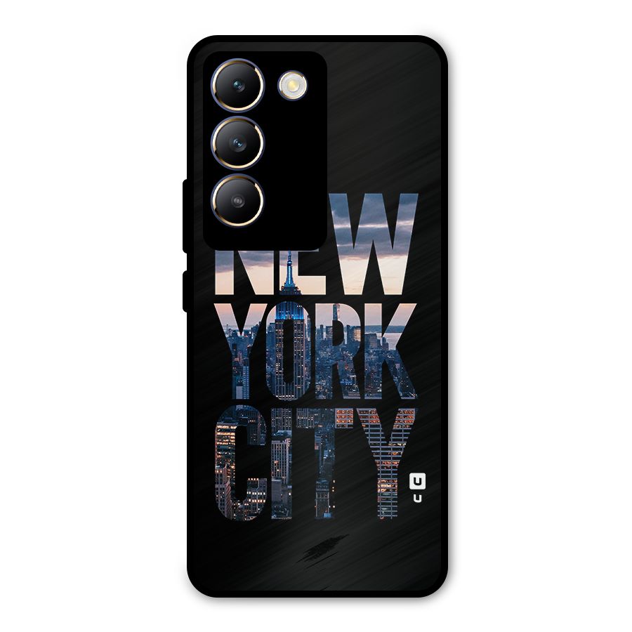 New York City Metal Back Case for Vivo T3 5G