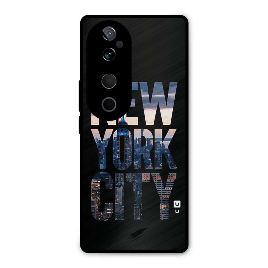 New York City Metal Back Case for Vivo T3 Ultra
