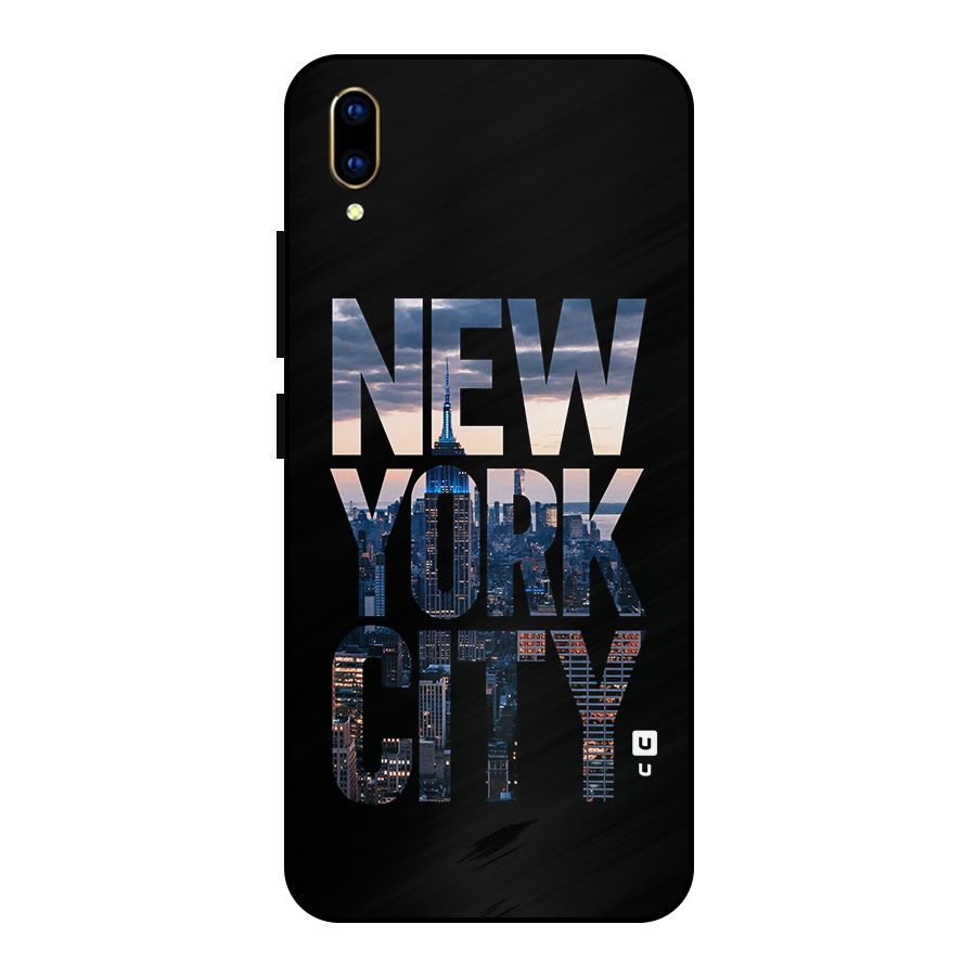 New York City Metal Back Case for Vivo V11 Pro
