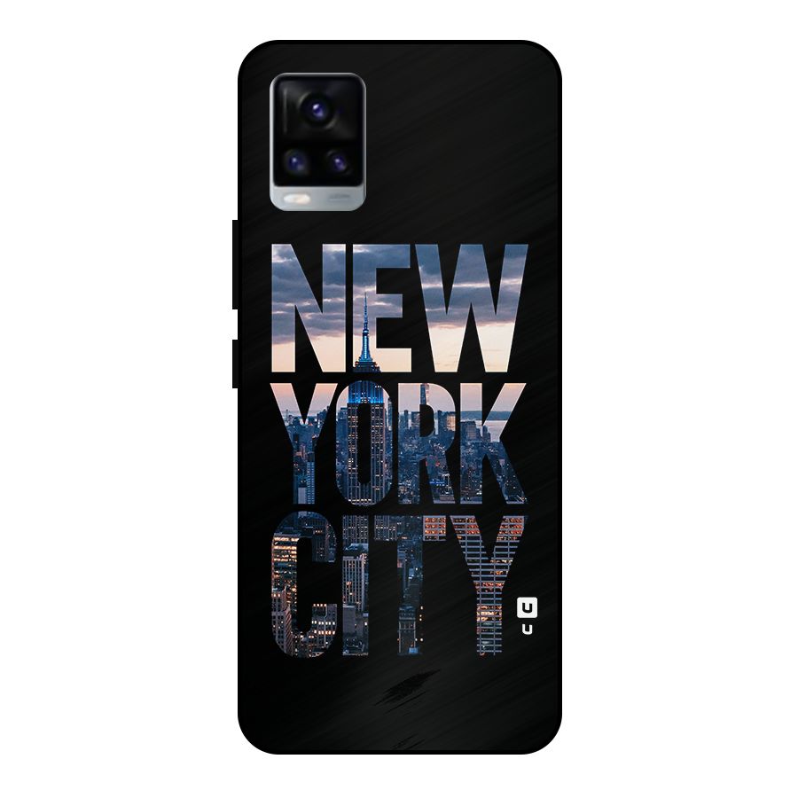 New York City Metal Back Case for Vivo V20 2021