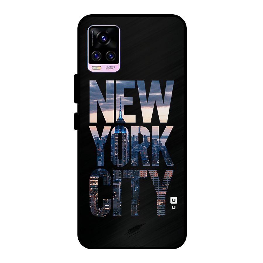 New York City Metal Back Case for Vivo V20 Pro