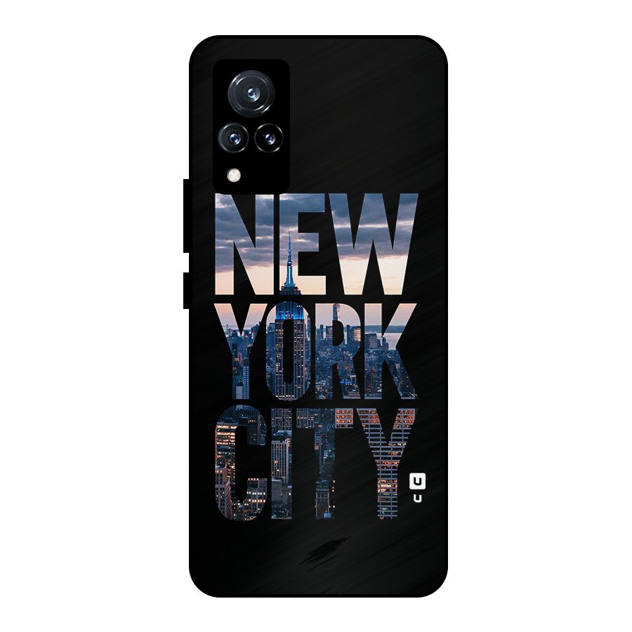 New York City Metal Back Case for Vivo V21 5G