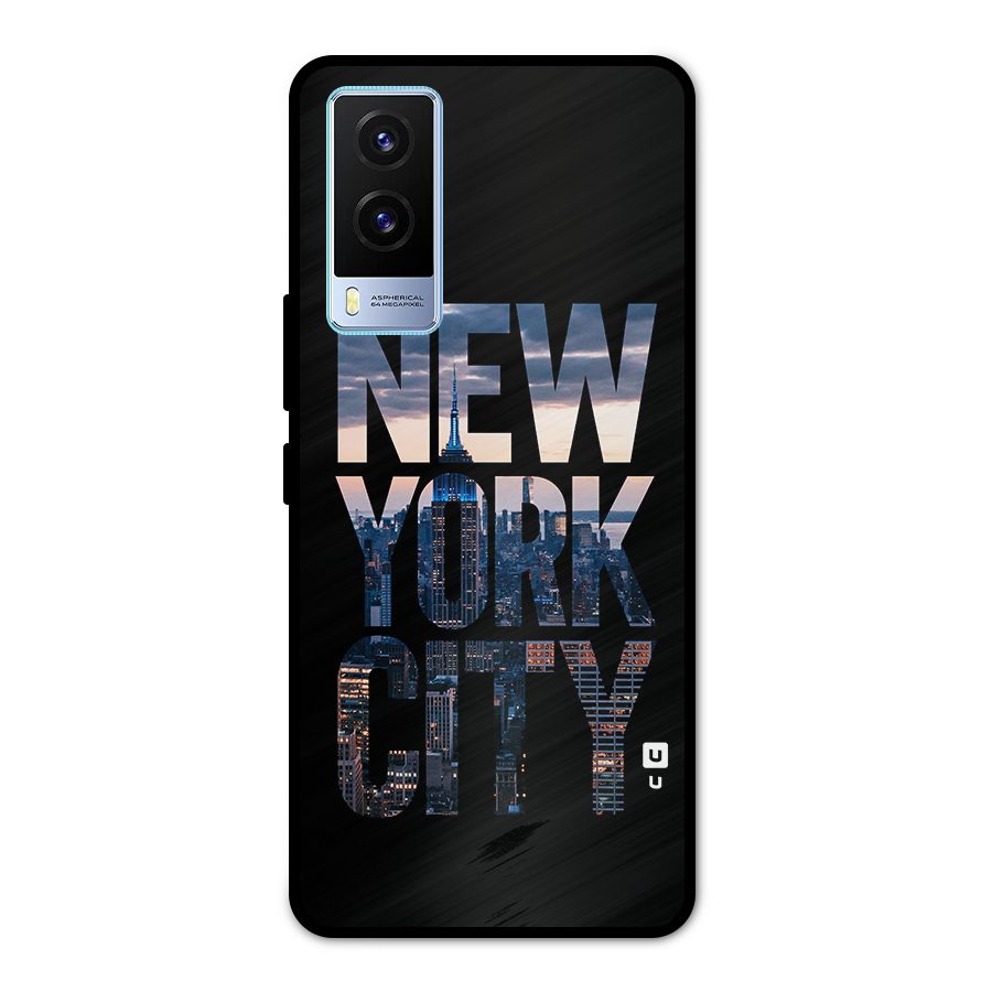 New York City Metal Back Case for Vivo V21e 5G