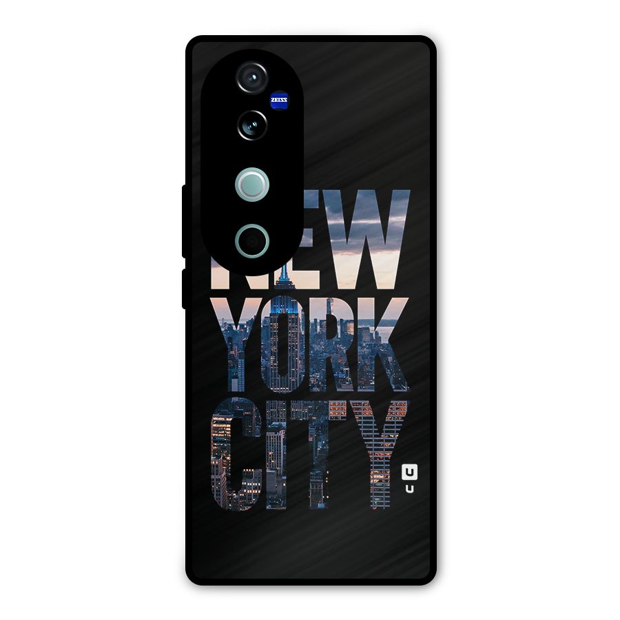 New York City Metal Back Case for Vivo V40
