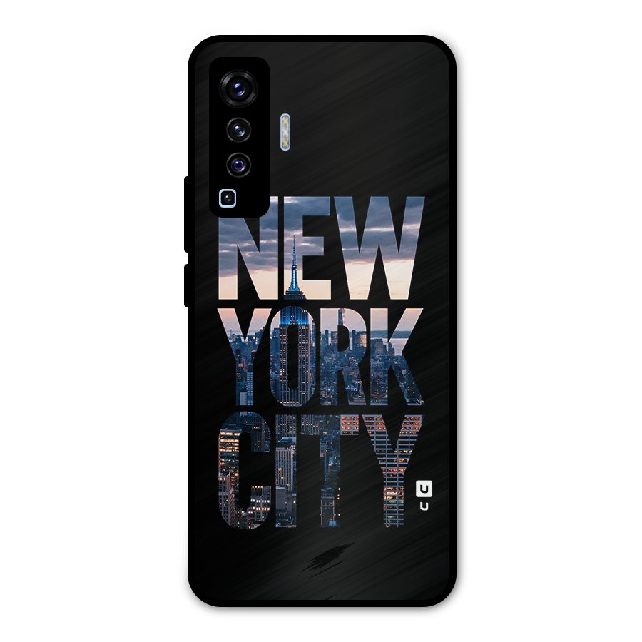 New York City Metal Back Case for Vivo X50