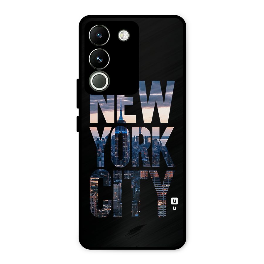 New York City Metal Back Case for Vivo Y200