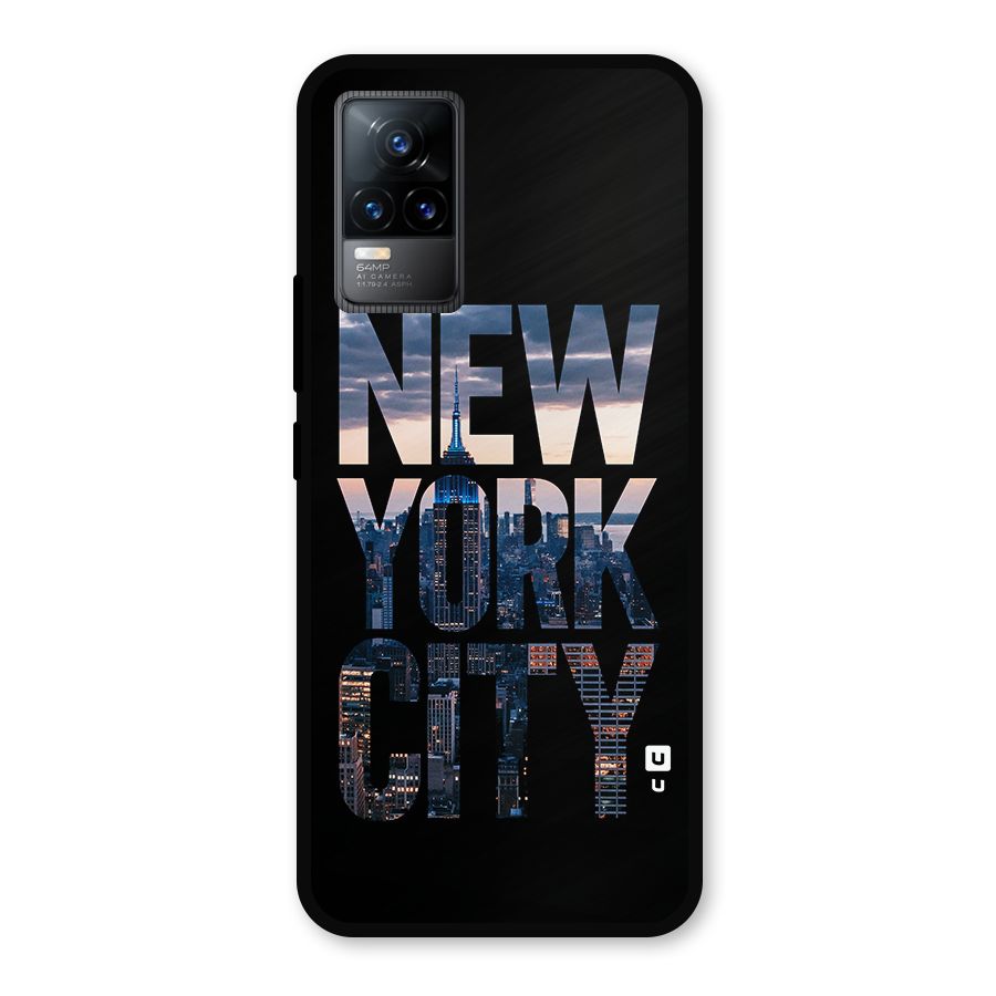 New York City Metal Back Case for Vivo Y73