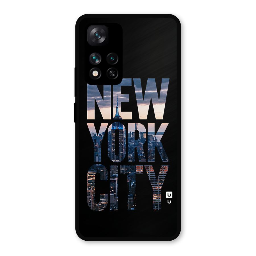 New York City Metal Back Case for Xiaomi 11i Hypercharge 5G