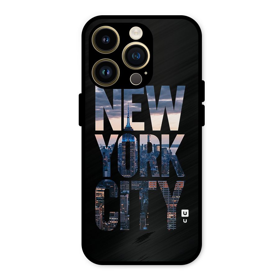 New York City Metal Back Case for iPhone 14 Pro