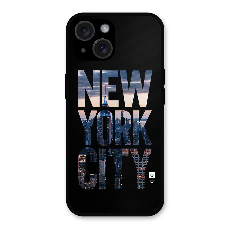 New York City Metal Back Case for iPhone 15