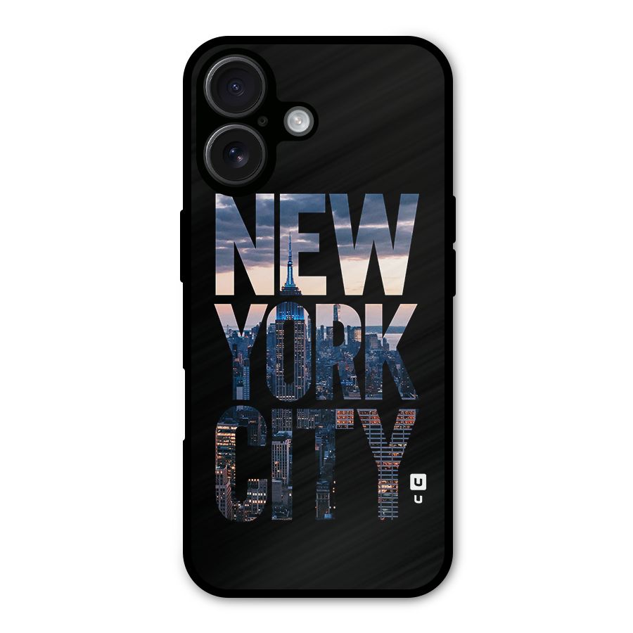 New York City Metal Back Case for iPhone 16