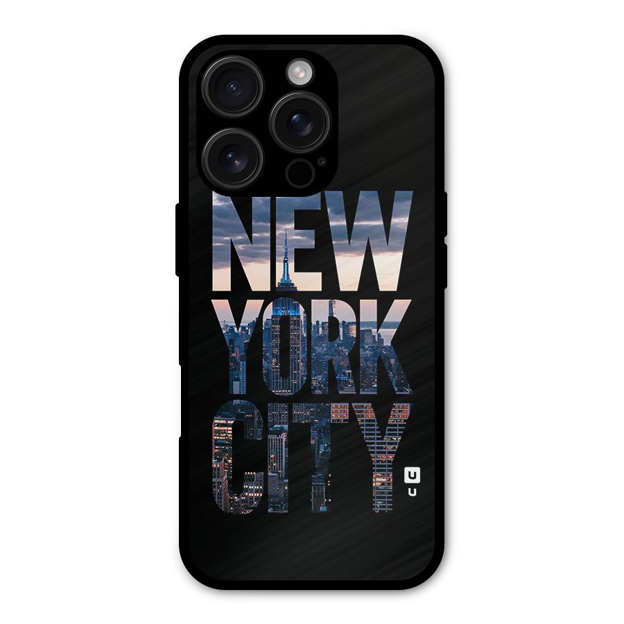 New York City Metal Back Case for iPhone 16 Pro