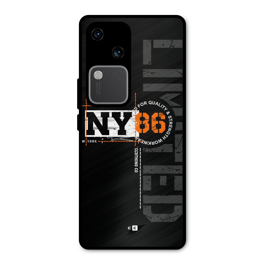 New York Limited Metal Back Case for Vivo V30 Pro