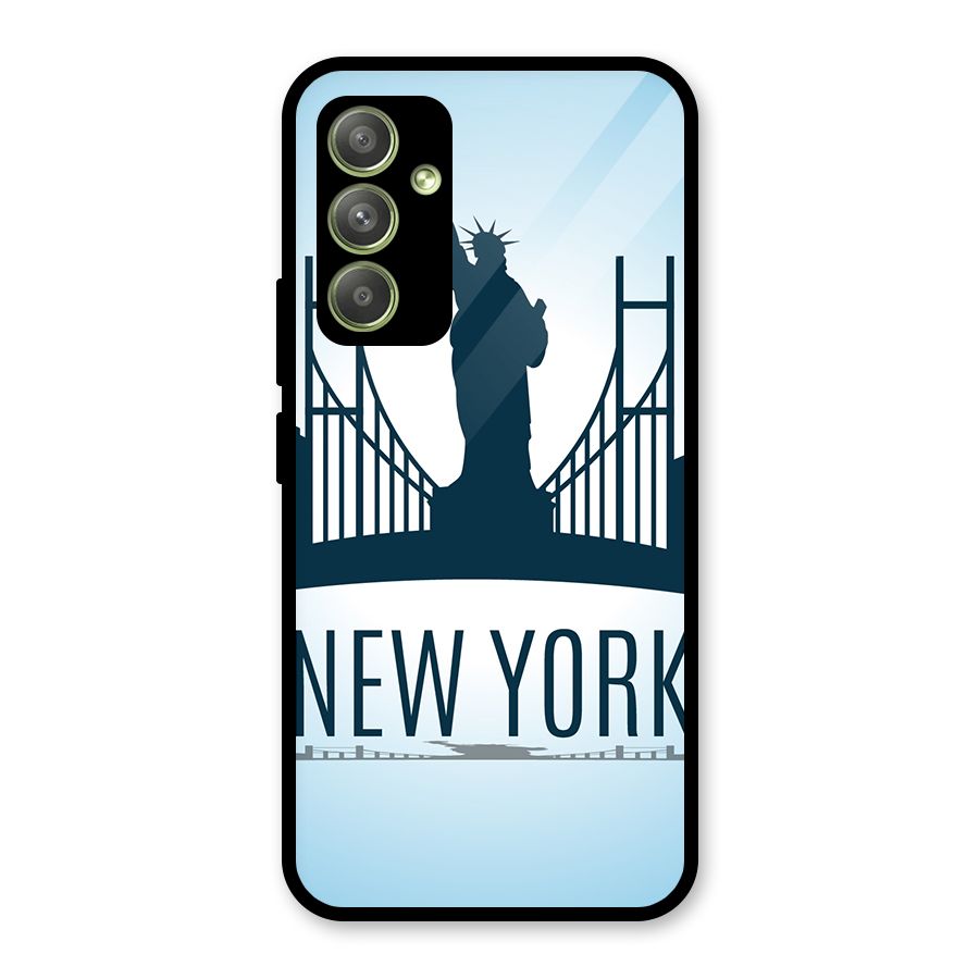 New York Skyline Glass Back Case for Galaxy A54