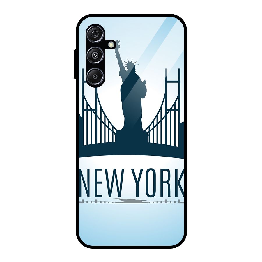New York Skyline Glass Back Case for Galaxy M34 5G