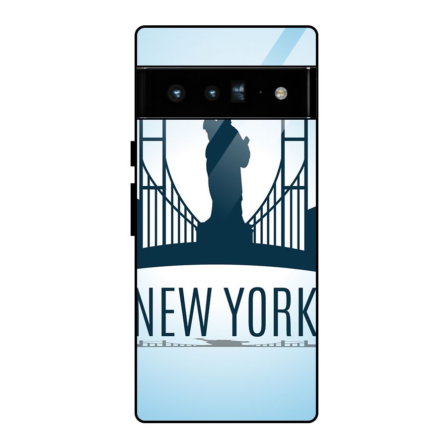 New York Skyline Glass Back Case for Google Pixel 6 Pro