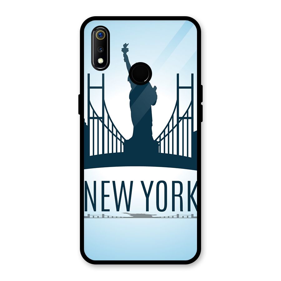 New York Skyline Glass Back Case for Realme 3