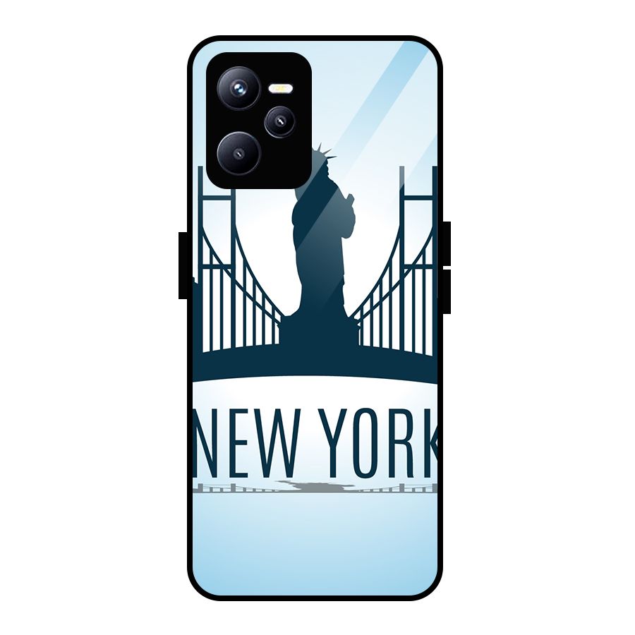New York Skyline Glass Back Case for Realme C35