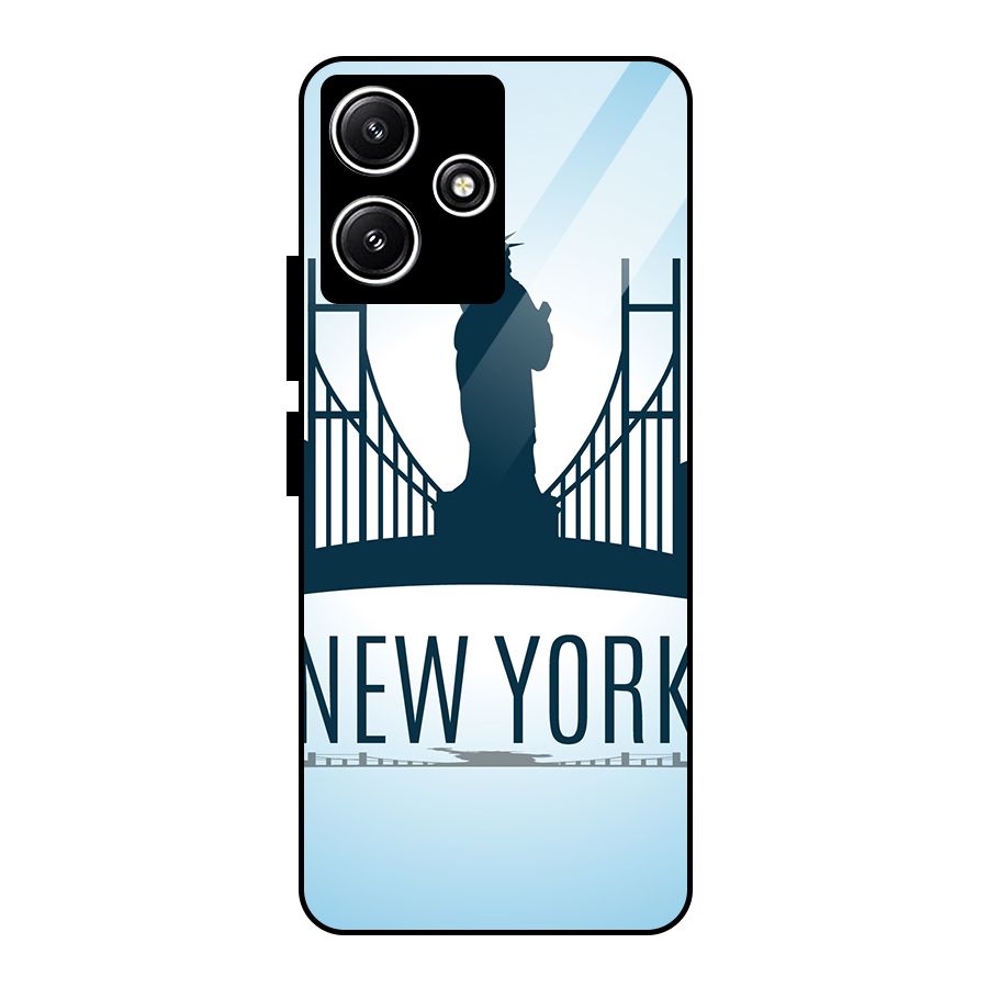 New York Skyline Glass Back Case for Redmi 12 5G