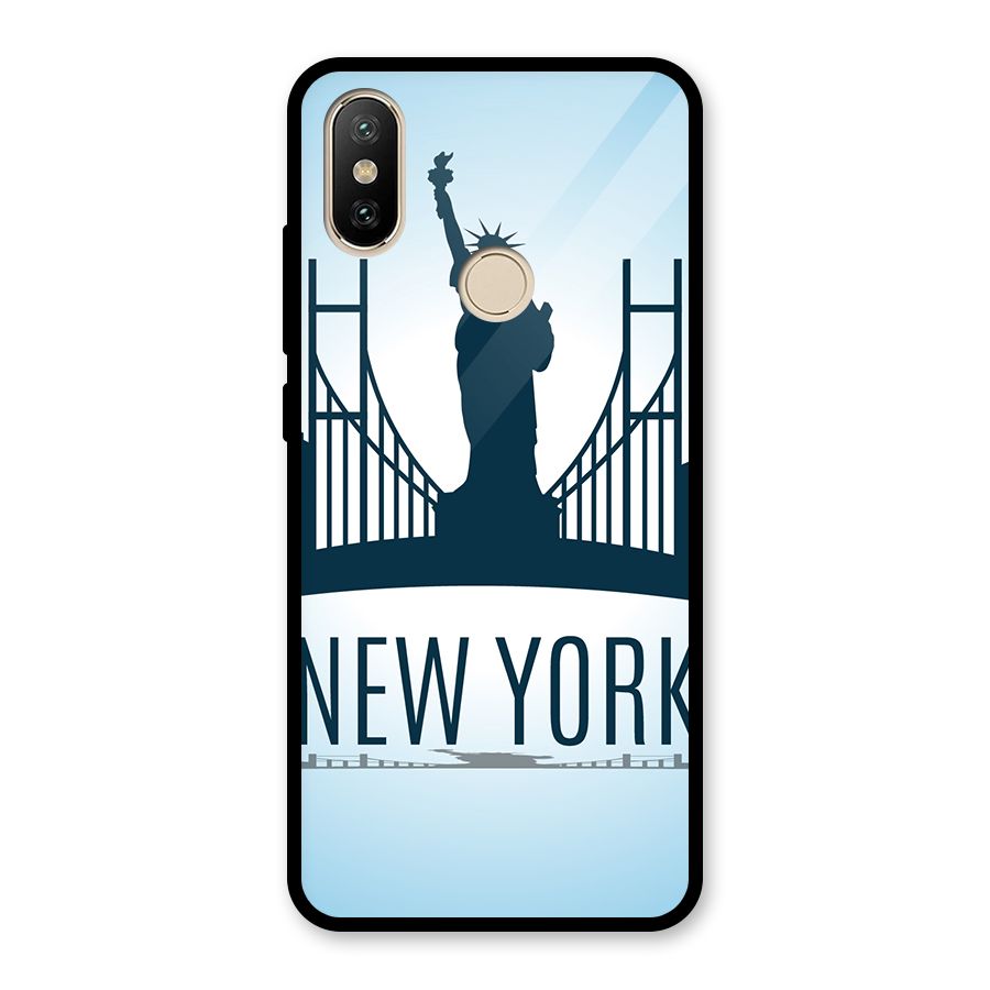 New York Skyline Glass Back Case for Redmi A2