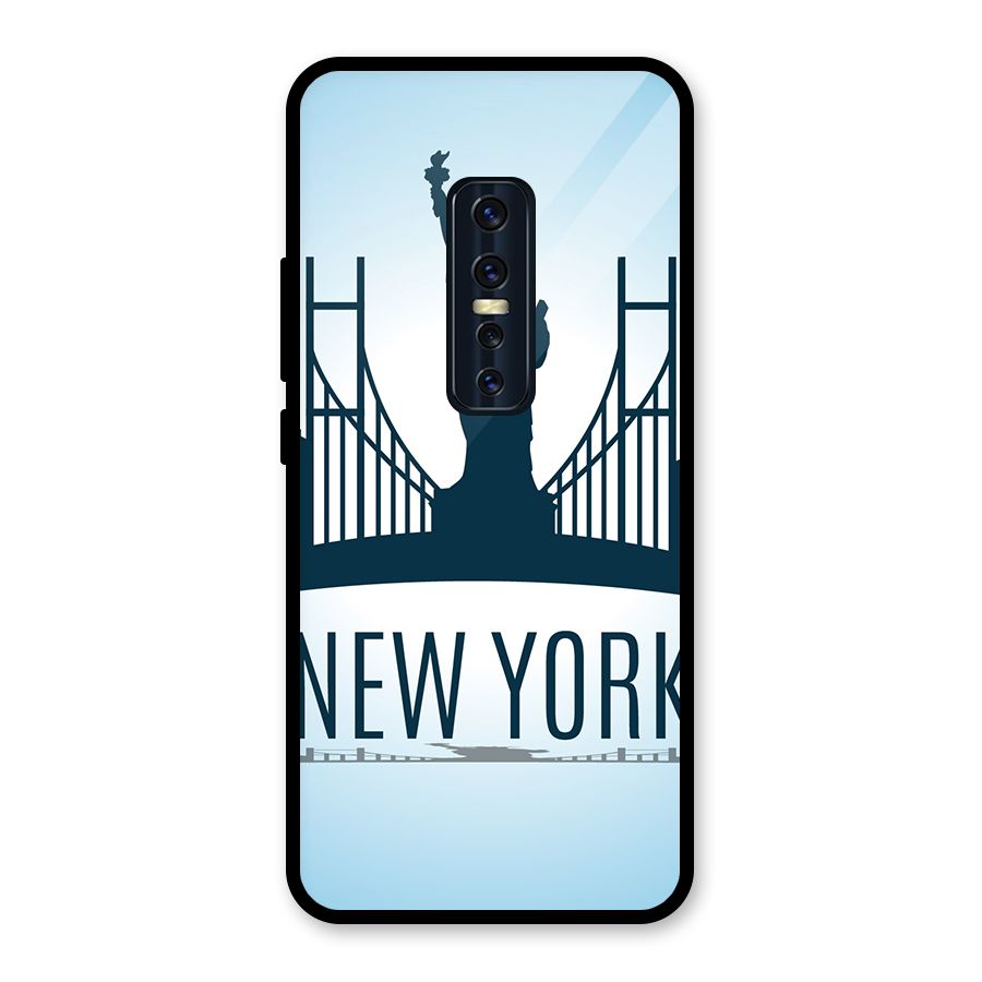 New York Skyline Glass Back Case for Vivo V17 Pro