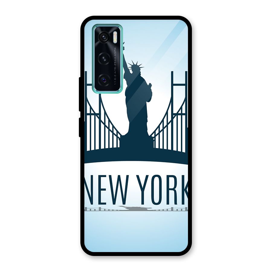 New York Skyline Glass Back Case for Vivo V20 SE