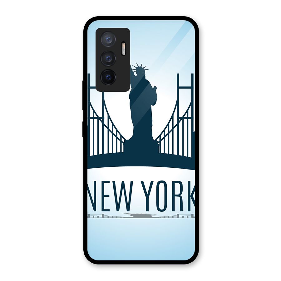 New York Skyline Glass Back Case for Vivo V23e