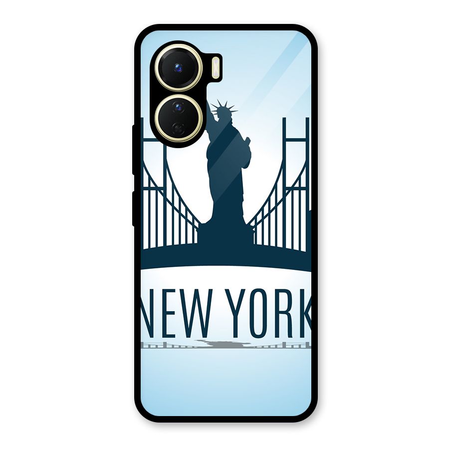 New York Skyline Glass Back Case for Vivo Y16