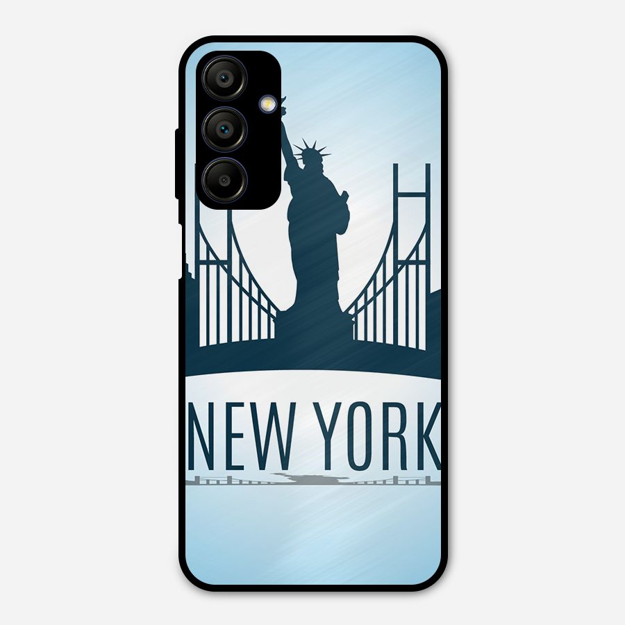 New York Skyline Metal Back Case for Galaxy A15 5G