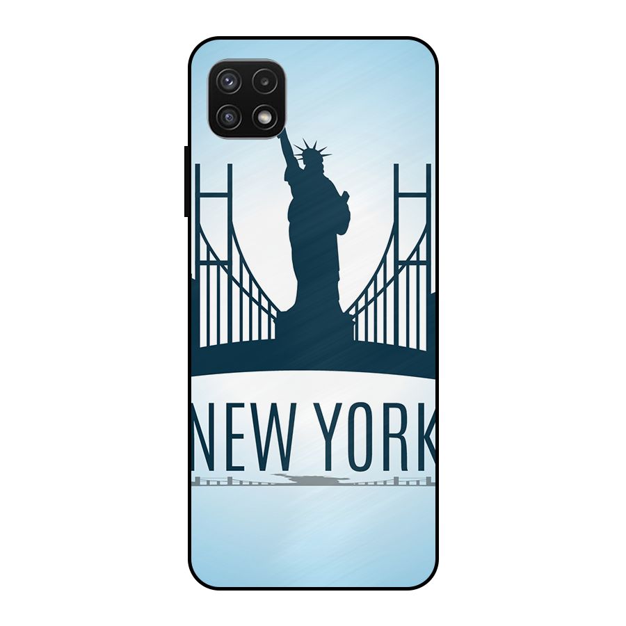 New York Skyline Metal Back Case for Galaxy A22 5G