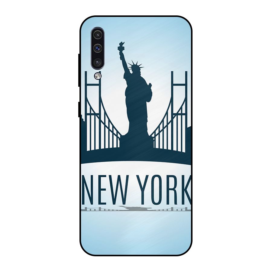 New York Skyline Metal Back Case for Galaxy A50