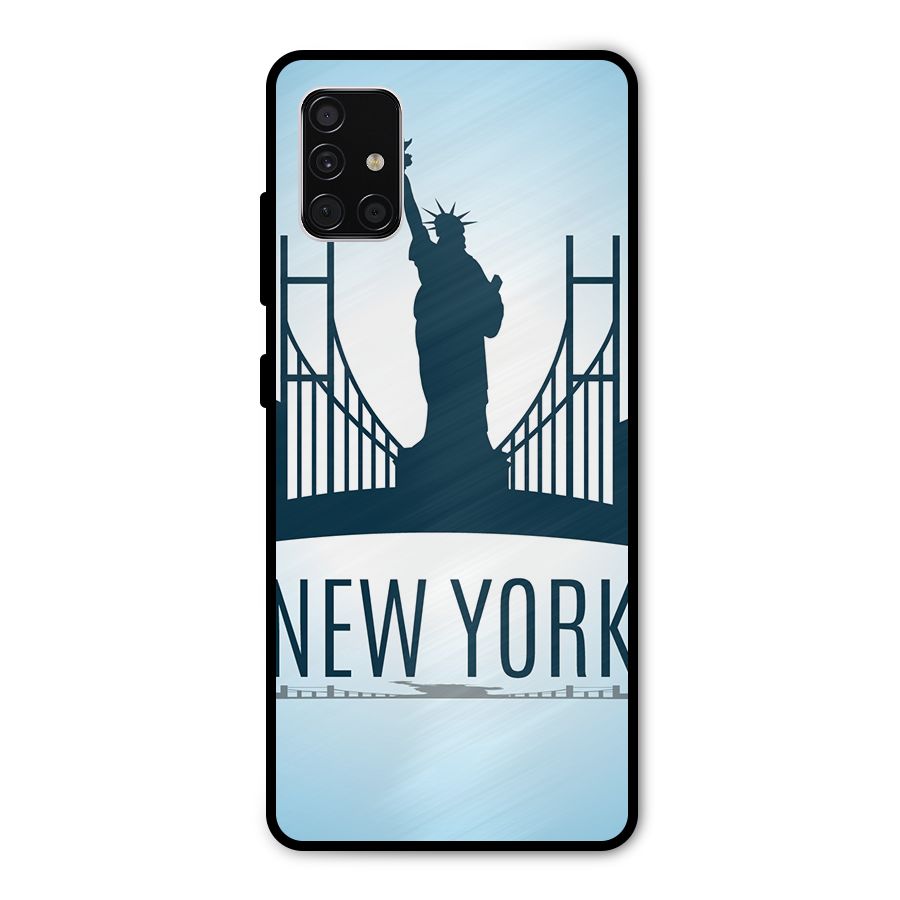 New York Skyline Metal Back Case for Galaxy A51