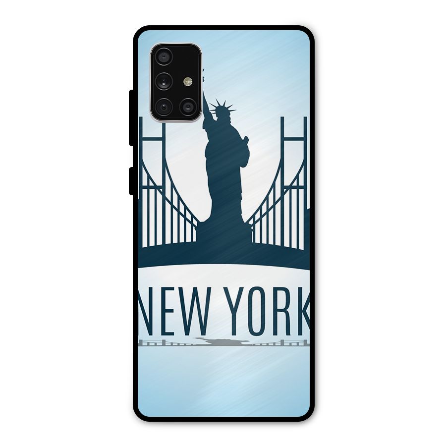 New York Skyline Metal Back Case for Galaxy A71