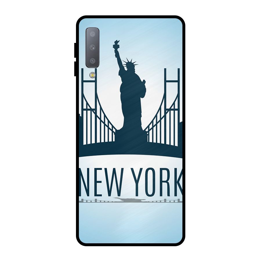 New York Skyline Metal Back Case for Galaxy A7 (2018)