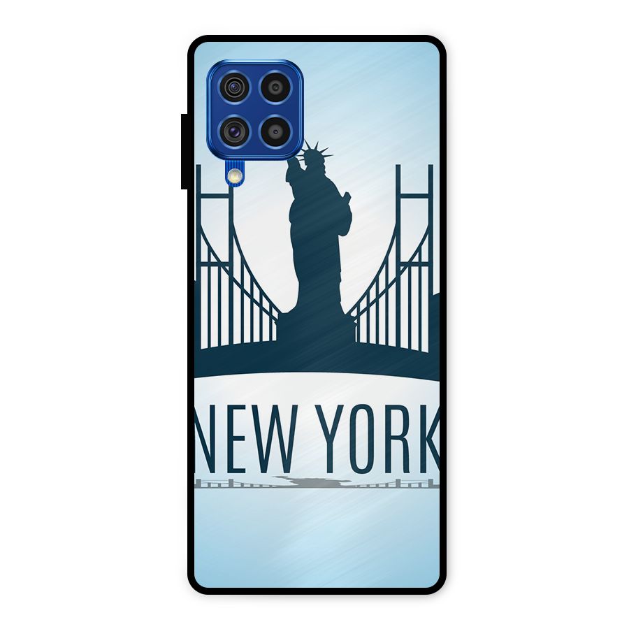 New York Skyline Metal Back Case for Galaxy F62