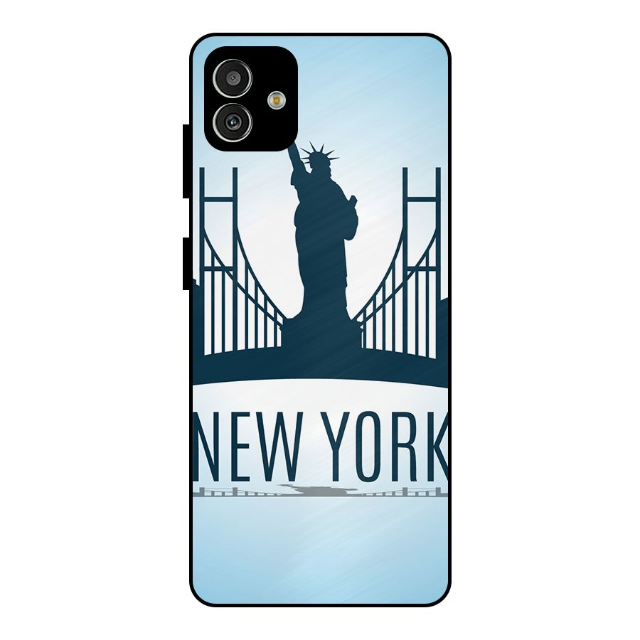 New York Skyline Metal Back Case for Galaxy M13 5G
