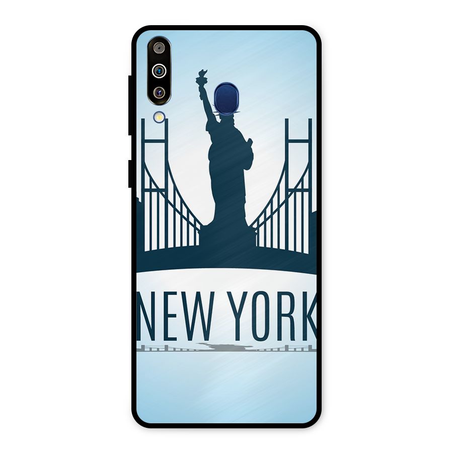 New York Skyline Metal Back Case for Galaxy M30