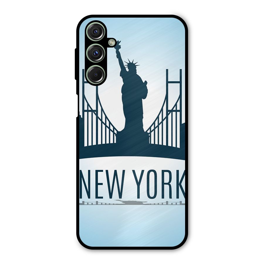 New York Skyline Metal Back Case for Galaxy M34