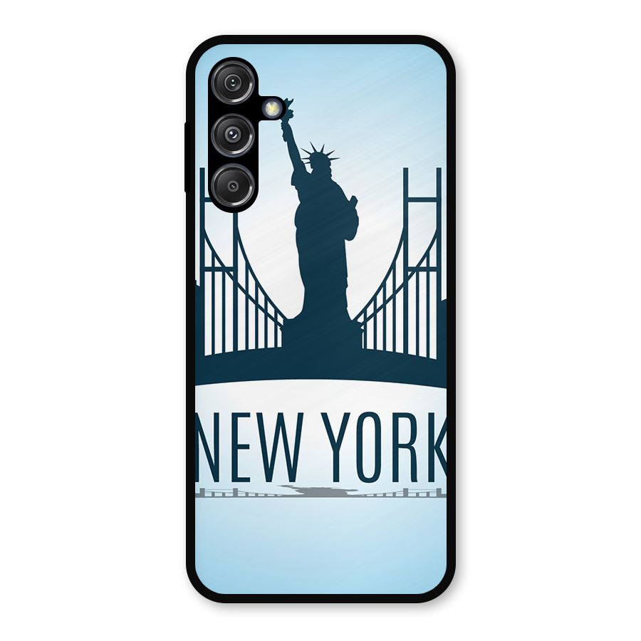 New York Skyline Metal Back Case for Galaxy M34 5G