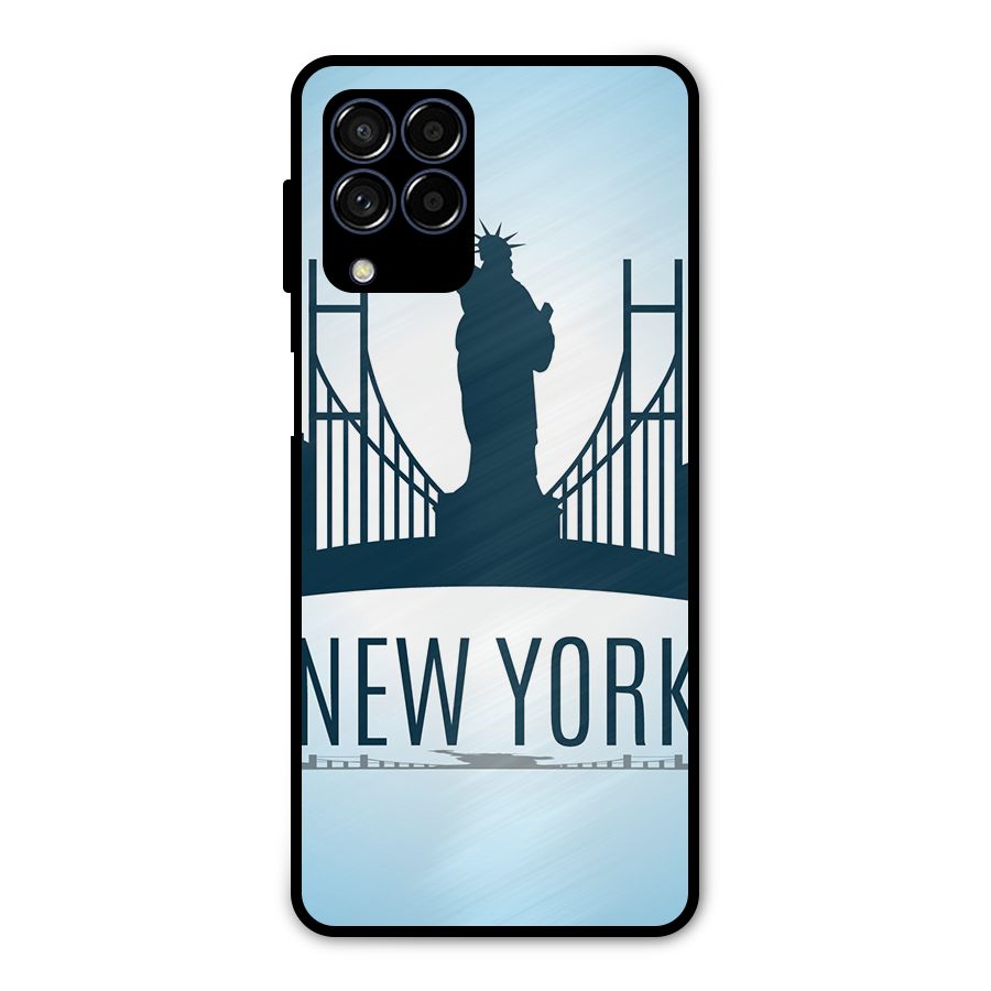 New York Skyline Metal Back Case for Galaxy M53 5G