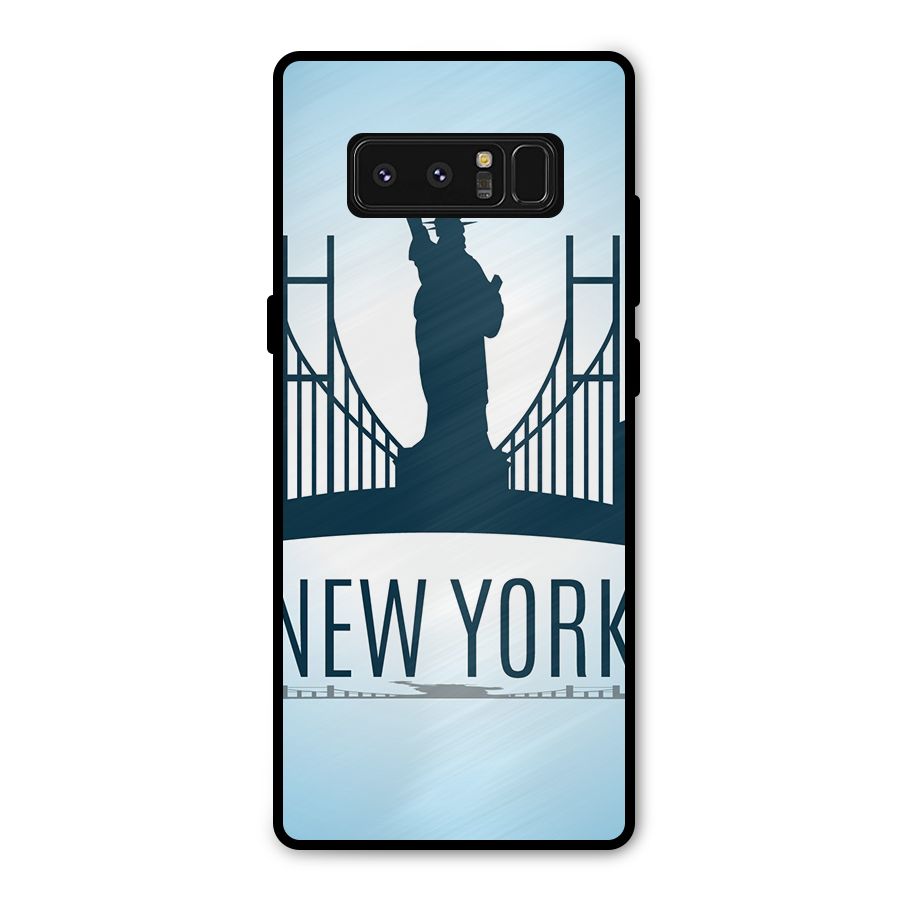 New York Skyline Metal Back Case for Galaxy Note 8