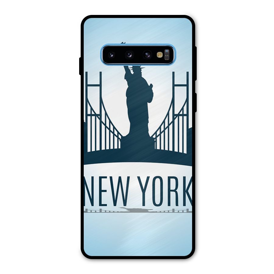 New York Skyline Metal Back Case for Galaxy S10