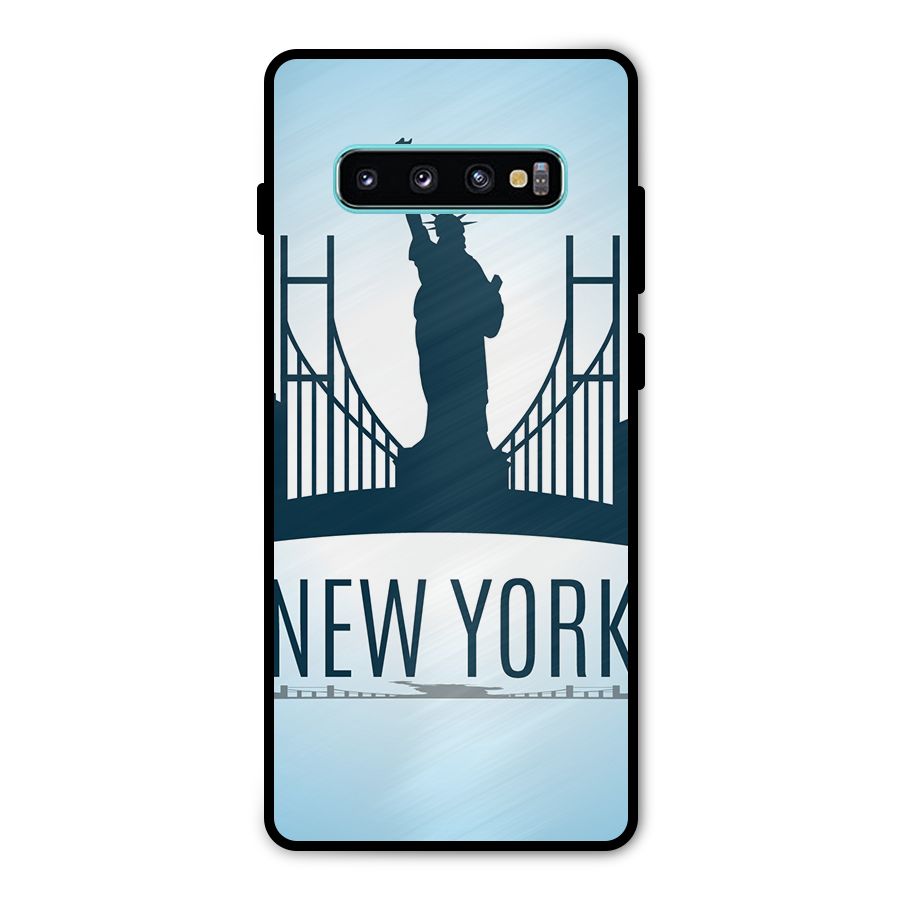 New York Skyline Metal Back Case for Galaxy S10 Plus