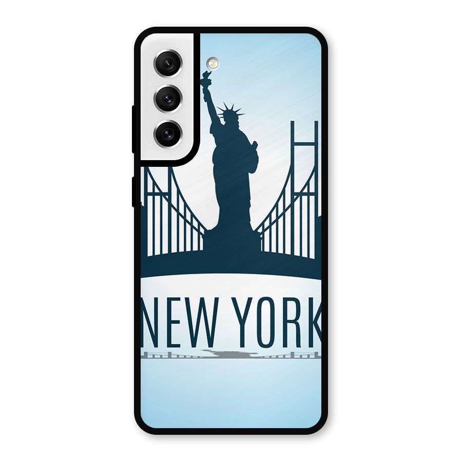 New York Skyline Metal Back Case for Galaxy S21 FE 5G