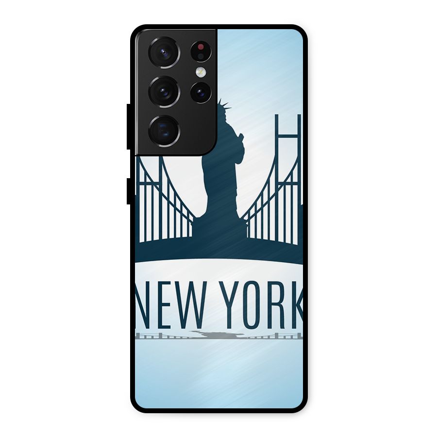 New York Skyline Metal Back Case for Galaxy S21 Ultra 5G