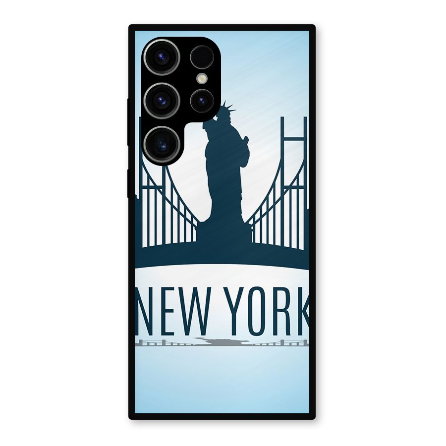 New York Skyline Metal Back Case for Galaxy S23 Ultra