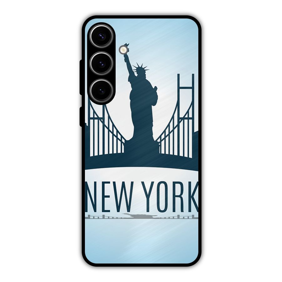New York Skyline Metal Back Case for Galaxy S24 Plus