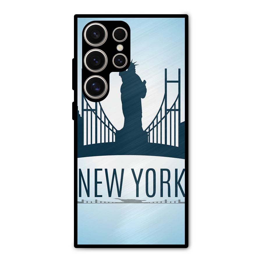 New York Skyline Metal Back Case for Galaxy S24 Ultra
