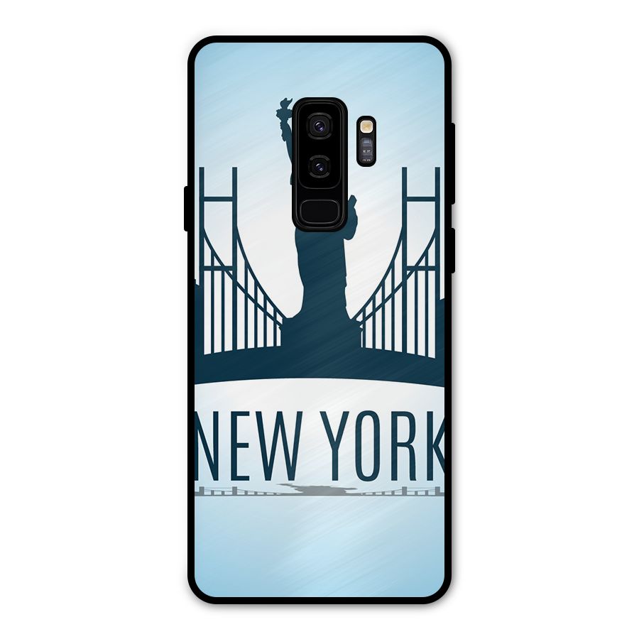New York Skyline Metal Back Case for Galaxy S9 Plus